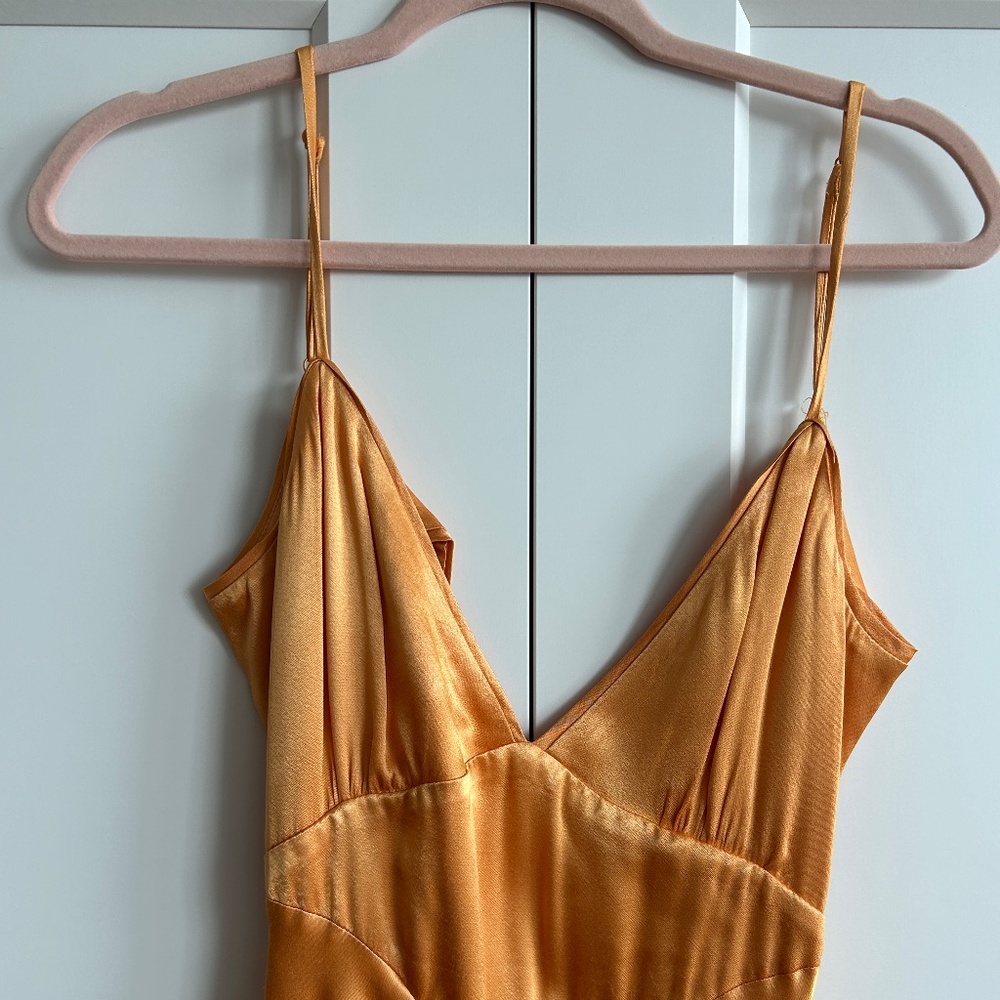 Bardot Orange Slip Dress